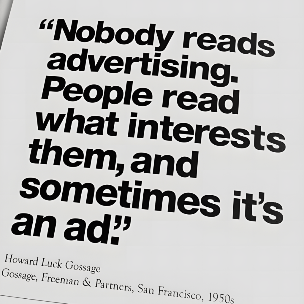 Marketing to one: Why Howard Gossage chose his&nbsp;audience